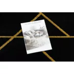 Kab. EMERALD szőnyeg 1012 kör - glamour, elegáns márvány, geometriai fekete / arany kör 200 cm