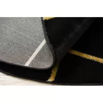 Kab. EMERALD szőnyeg 1012 kör - glamour, elegáns márvány, geometriai fekete / arany kör 200 cm