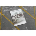 Kab. EMERALD szőnyeg 1012 kör - glamour, elegáns márvány, geometriai szürke / arany kör 200 cm