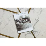 Kab. EMERALD szőnyeg 1012 kör - glamour, elegáns márvány, geometriai krém / arany kör 200 cm