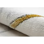 Kab. EMERALD szőnyeg 1012 kör - glamour, elegáns márvány, geometriai krém / arany kör 200 cm