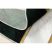 EMERALD szőnyeg 1015 kör - glamour, elegáns márvány, geometriai üveg zöld / arany kör 160 cm
