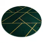 Kab. EMERALD szőnyeg 1012 kör - glamour, elegáns márvány, geometriai üveg zöld / arany kör 160 cm