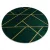 Kab. EMERALD szőnyeg 1012 kör - glamour, elegáns márvány, geometriai üveg zöld / arany kör 160 cm