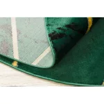 Kab. EMERALD szőnyeg 1012 kör - glamour, elegáns márvány, geometriai üveg zöld / arany kör 160 cm
