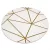 Kab. EMERALD szőnyeg 1013 kör - glamour, elegáns geometriai krém / arany kör 160 cm
