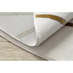 Kab. EMERALD szőnyeg 1013 kör - glamour, elegáns geometriai krém / arany kör 160 cm