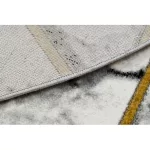 Kab. EMERALD szőnyeg 1020 kör - glamour, elegáns márvány, háromszögek fekete / arany kör 200 cm