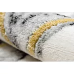 Kab. EMERALD szőnyeg 1020 kör - glamour, elegáns márvány, háromszögek fekete / arany kör 200 cm