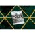 EMERALD szőnyeg 1020 kör - glamour, elegáns márvány, háromszögek üveg zöld / arany kör 200 cm