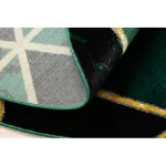 Kab. EMERALD szőnyeg 1020 kör - glamour, elegáns márvány, háromszögek üveg zöld / arany kör 200 cm