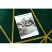 EMERALD szőnyeg 1013 kör - glamour, elegáns geometriai üveg zöld / arany kör 160 cm