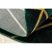 Kizárólagos EMERALD szőnyeg 1022 kör - glamour, elegáns márvány, geometriai üveg zöld / arany kerék 160 cm