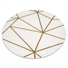   Kab. EMERALD szőnyeg 1013 kör - glamour, elegáns geometriai krém / arany kör 120 cm