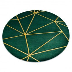 EMERALD szőnyeg 1013 kör - glamour, elegáns geometriai üveg zöld / arany kör 120 cm