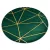 Kab. EMERALD szőnyeg 1013 kör - glamour, elegáns geometriai üveg zöld / arany kör 120 cm