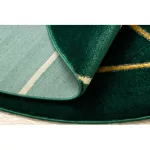 Kab. EMERALD szőnyeg 1013 kör - glamour, elegáns geometriai üveg zöld / arany kör 120 cm