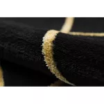 Kab. EMERALD szőnyeg 1012 kör - glamour, elegáns márvány, geometriai fekete / arany kör 120 cm