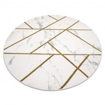   EMERALD szőnyeg 1012 kör - glamour, elegáns márvány, geometriai krém / arany kör 120 cm