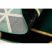 EMERALD szőnyeg 1020 kör - glamour, elegáns márvány, háromszögek üveg zöld / arany kör 120 cm
