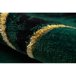 Kab. EMERALD szőnyeg 1020 kör - glamour, elegáns márvány, háromszögek üveg zöld / arany kör 120 cm