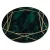 Kab. EMERALD szőnyeg 1022 kör - glamour, elegáns márvány, geometriai üveg zöld / arany kerék 120 cm