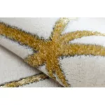 Kab. EMERALD szőnyeg 1013 glamour, elegáns geometriai krém / arany 80x150 cm