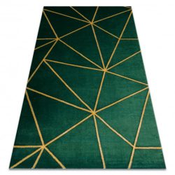 EMERALD szőnyeg 1013 glamour, elegáns geometriai üveg zöld / arany 80x150 cm