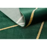 Kab. EMERALD szőnyeg 1013 glamour, elegáns geometriai üveg zöld / arany 80x150 cm