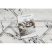 EMERALD szőnyeg 0085 glamour, elegáns márvány, geometriai fehér / ezüst  200x290 cm