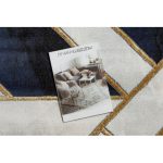 Kab. EMERALD szőnyeg 1015 glamour, elegáns márvány, geometriai sötétkék / arany 120x170 cm