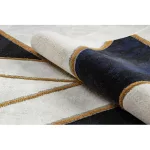 Kab. EMERALD szőnyeg 1015 glamour, elegáns márvány, geometriai sötétkék / arany 80x150 cm