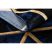 Kizárólagos EMERALD szőnyeg 1020 glamour, elegáns márvány, háromszögek sötétkék / arany 80x150 cm