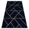Kizárólagos EMERALD szőnyeg 1012 glamour, elegáns geometriai sötétkék / arany 180x270 cm