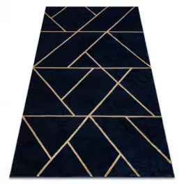   Kab. EMERALD szőnyeg 1012 glamour, elegáns geometriai sötétkék / arany 160x220 cm