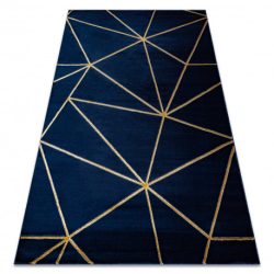 Kizárólagos EMERALD szőnyeg 1013 glamour, elegáns geometriai sötétkék / arany 200x290 cm