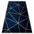 Kab. EMERALD szőnyeg 1013 glamour, elegáns geometriai sötétkék / arany 140x190 cm