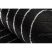 Kizárólagos EMERALD szőnyeg A0084 glamour, elegáns, vonalak, geometriai fekete / ezüst  160x220 cm