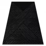 Kab. EMERALD szőnyeg A0084 glamour, elegáns, vonalak, geometriai fekete / ezüst  80x150 cm