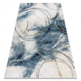   Kab. EMERALD szőnyeg A0087 glamour, elegáns körökben kék / arany 120x170 cm