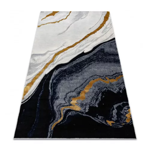 Kab. EMERALD szőnyeg 1017 glamour, elegáns márvány sötétkék / arany 280x370 cm