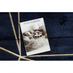 Kab. EMERALD szőnyeg 1022 glamour, elegáns geometriai sötétkék / arany 280x370 cm