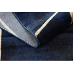 Kab. EMERALD szőnyeg 1022 glamour, elegáns geometriai sötétkék / arany 280x370 cm