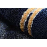 Kab. EMERALD szőnyeg 1022 glamour, elegáns geometriai sötétkék / arany 280x370 cm