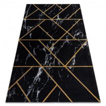   Kizárólagos EMERALD szőnyeg 2000 glamour, elegáns geometriai, márvány fekete / arany 140x190 cm