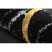 Kizárólagos EMERALD szőnyeg 2000 glamour, elegáns geometriai, márvány fekete / arany 140x190 cm