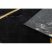 Kizárólagos EMERALD szőnyeg 2000 glamour, elegáns geometriai, márvány fekete / arany 80x150 cm