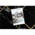 Kizárólagos EMERALD szőnyeg 2000 kör - glamour, elegáns márvány, geometriai fekete / arany kerék 160 cm