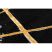 Kizárólagos EMERALD szőnyeg 2000 kör - glamour, elegáns márvány, geometriai fekete / arany kerék 200 cm