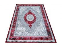 Exkluzív szőnyeg Angora 01 - szürke-piros 160 x 220 cm